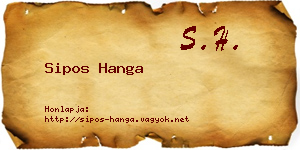 Sipos Hanga névjegykártya